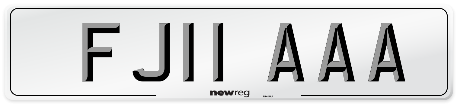 FJ11 AAA Number Plate from New Reg